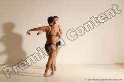 Underwear Woman - Man White Average Short Brown Dancing Dynamic poses Academic